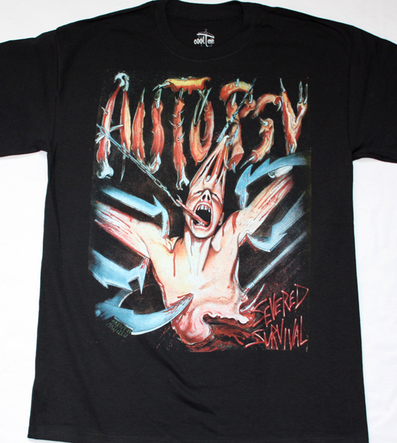AUTOPSY SEVERED SURVIVAL'89  NEW BLACK T-SHIRT