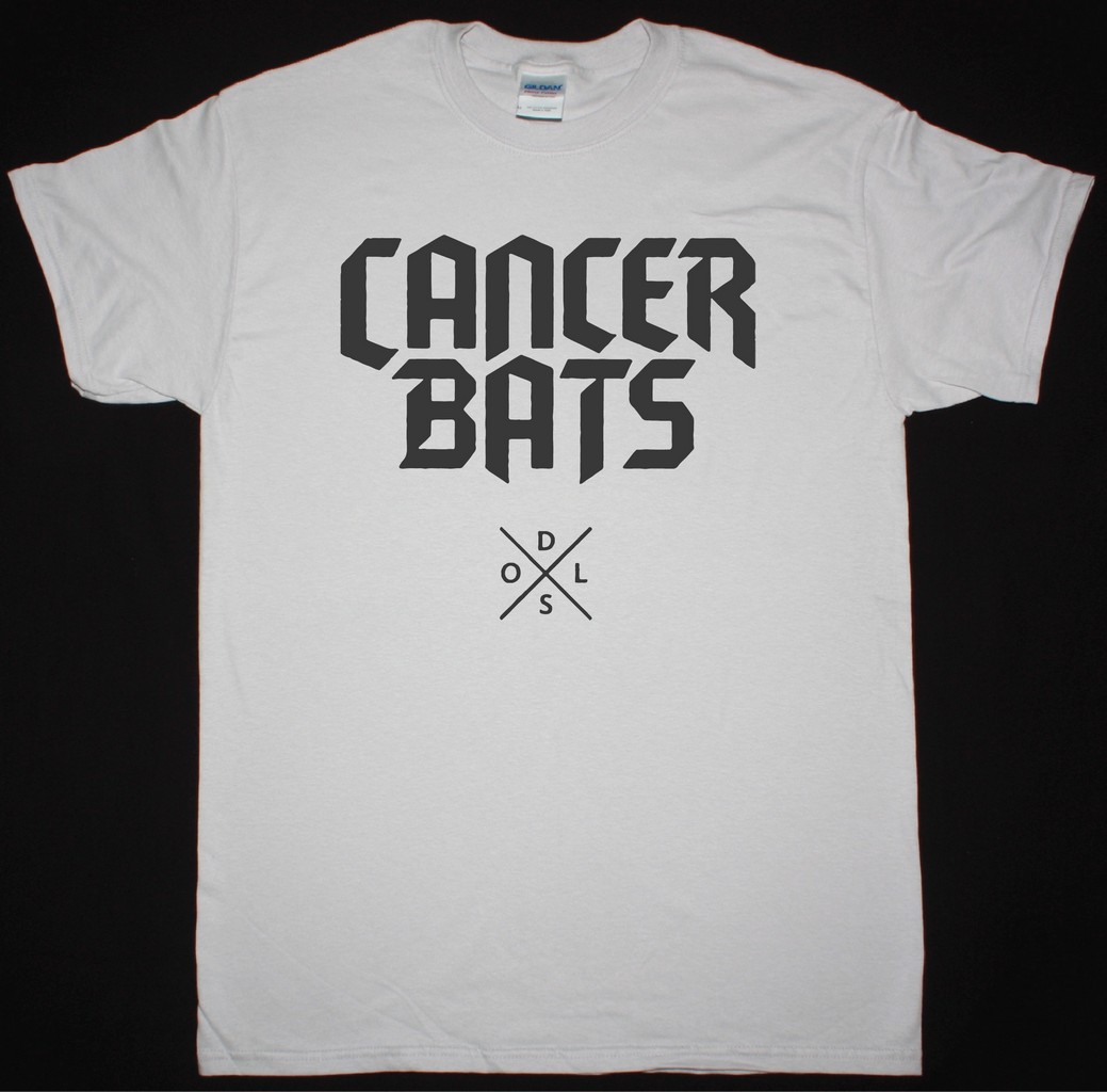 CANCER BATS DEATH SET ON LIVING LOGO NEW ICE GREY T-SHIRT