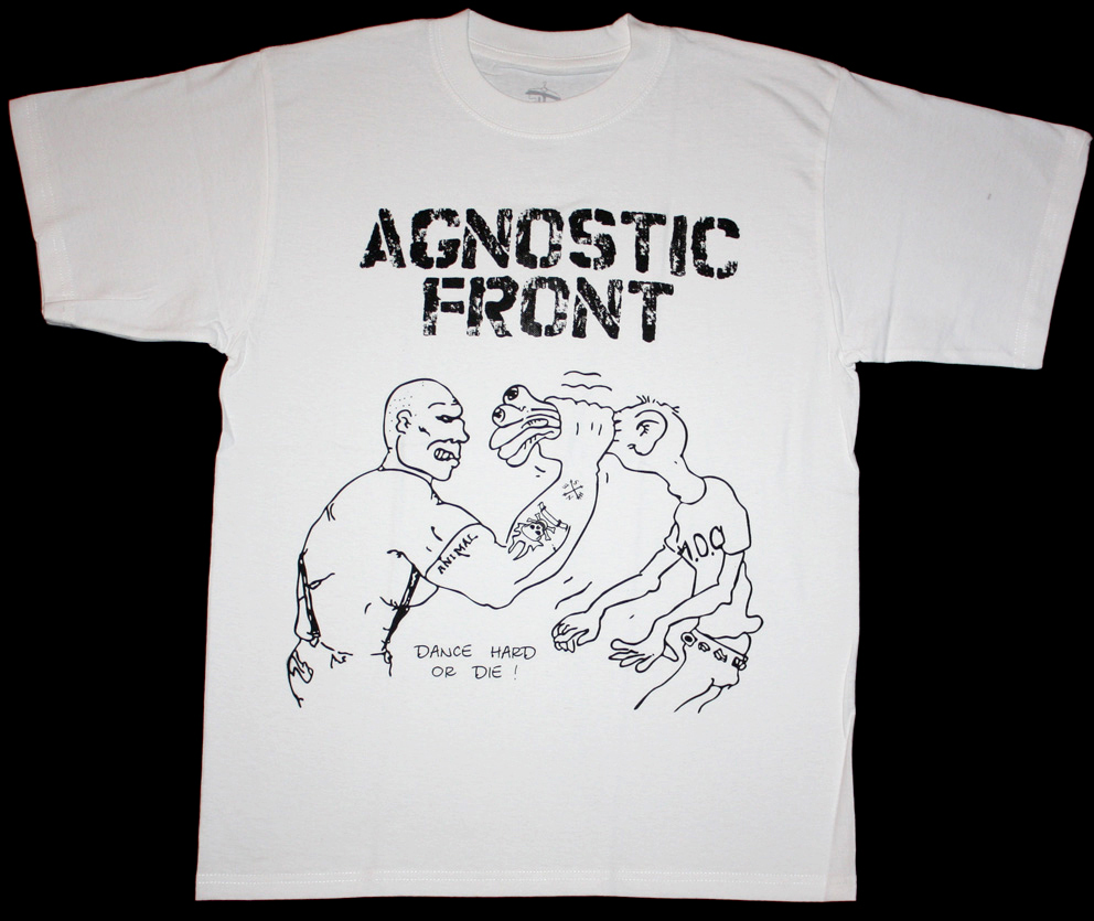 AGNOSTIC FRONT DANCE HARD OR DIE  NEW WHITE T-SHIRT