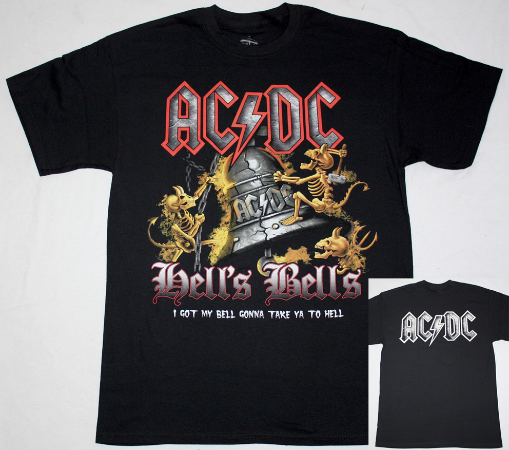 AC DC HELL'S BELLS AC/DC NEW BLACK T-SHIRT