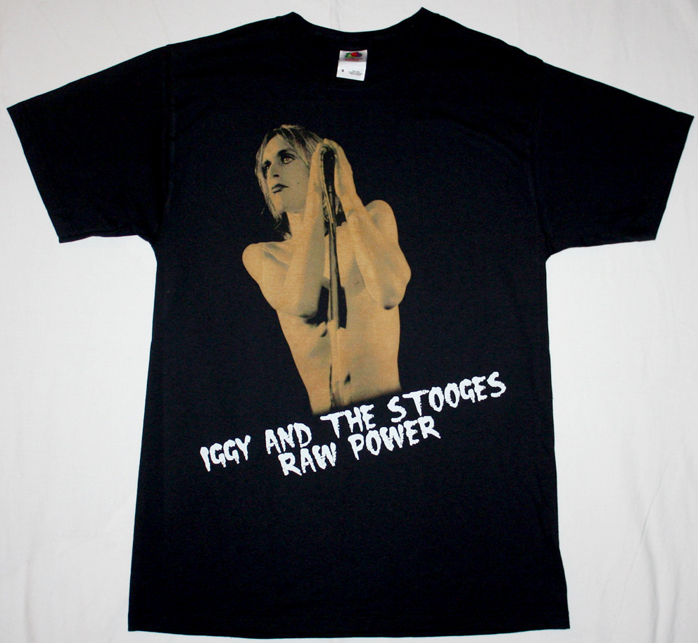 IGGY POP & THE STOOGES RAW POWER '73 NEW BLACK T-SHIRT