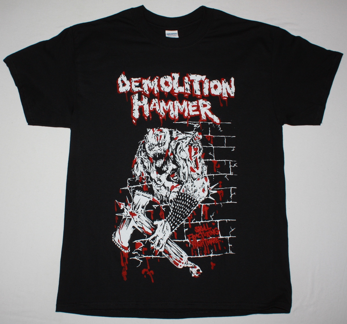 DEMOLITION HAMMER BRUTAL SKULL ATTACK NEW BLACK T-SHIRT