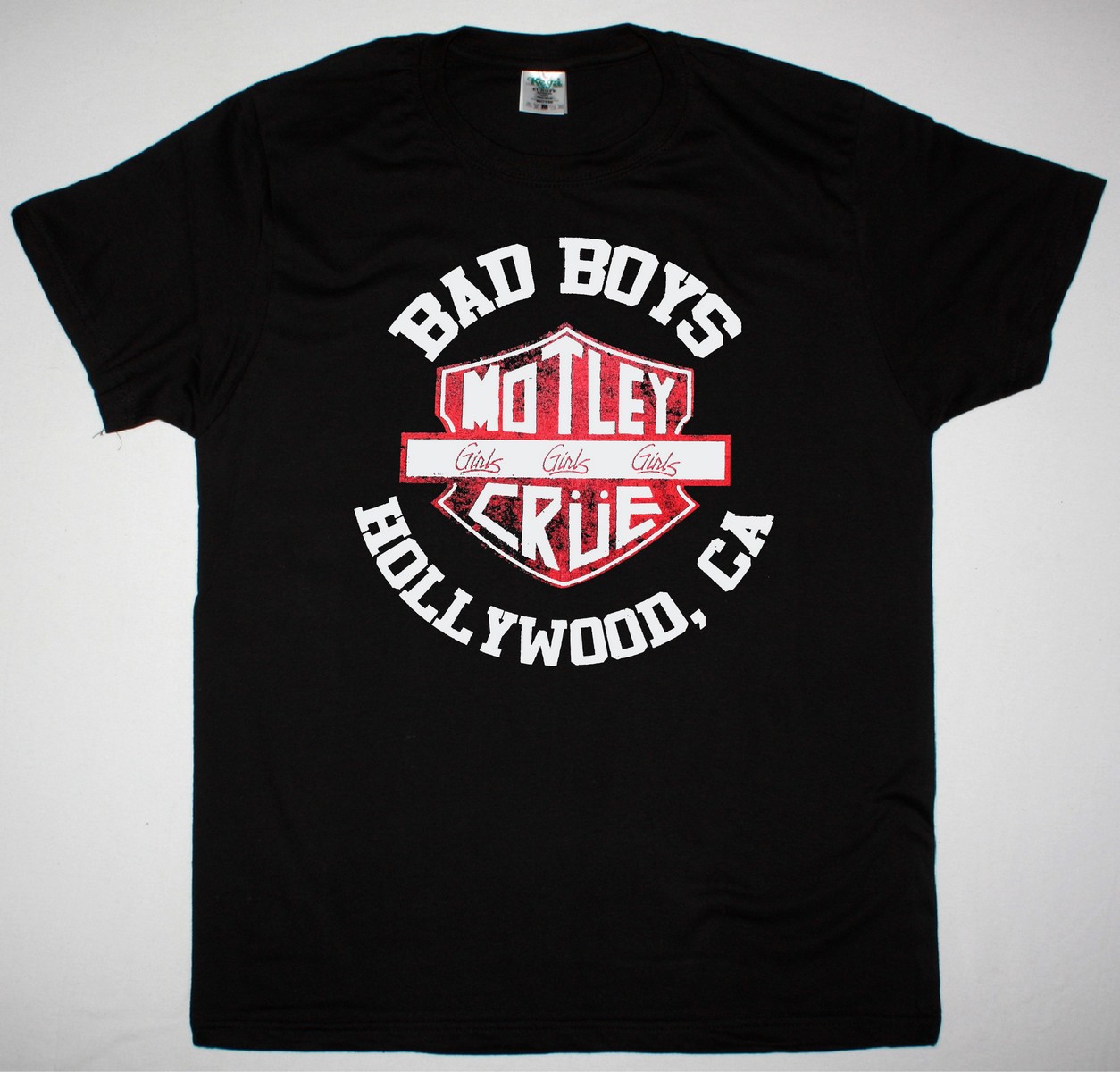 MOTLEY CRUE BAD BOYS NEW BLACK T-SHIRT