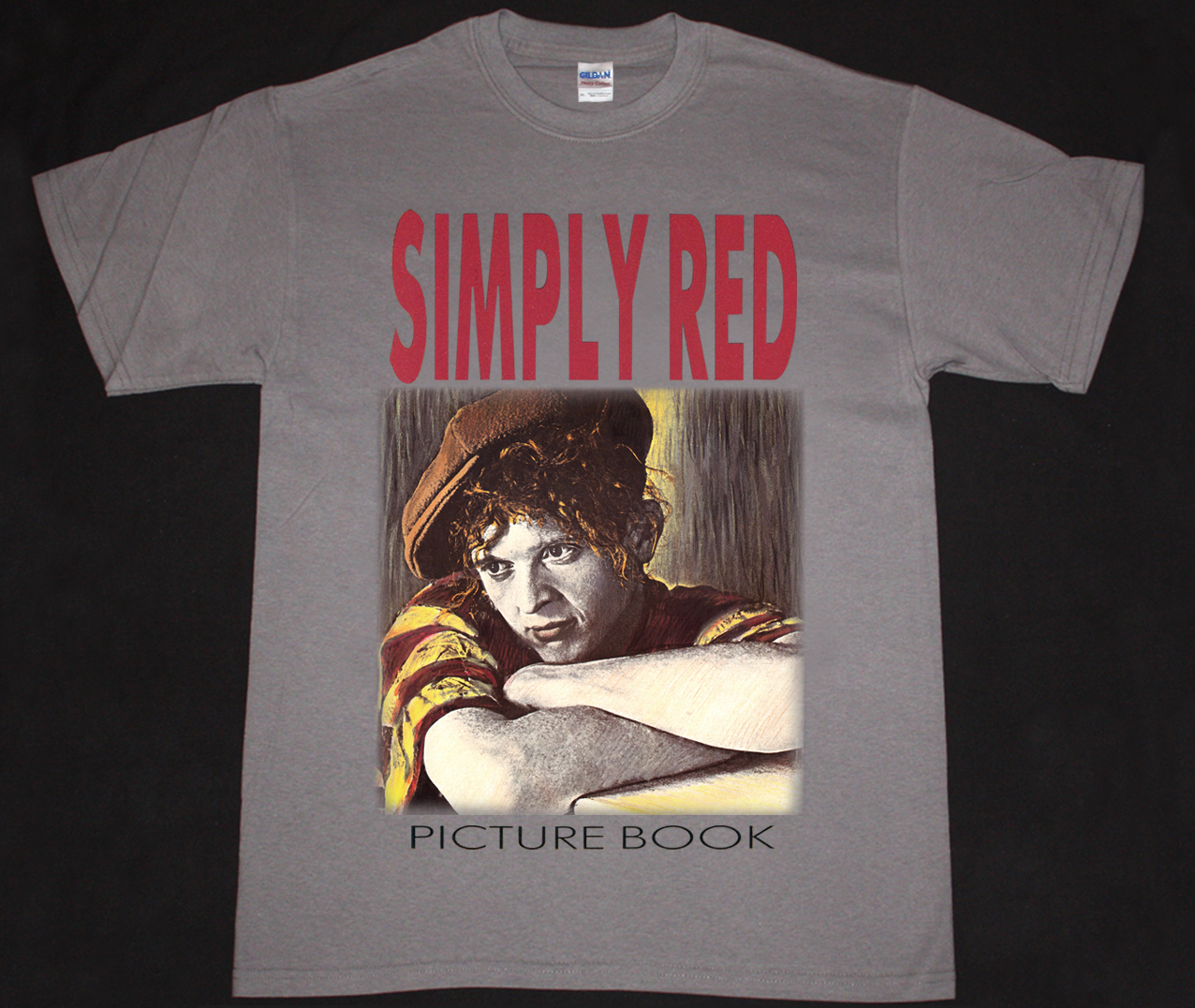 SIMPLY RED PICTURE BOOK 85 NEW GREY CHARCOAL T-SHIRT