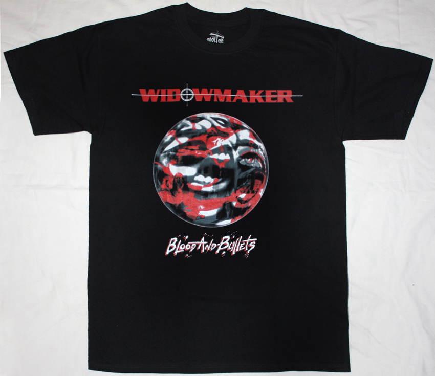 WIDOWMAKER BLOOD AND BULLETS'92  NEW BLACK T-SHIRT