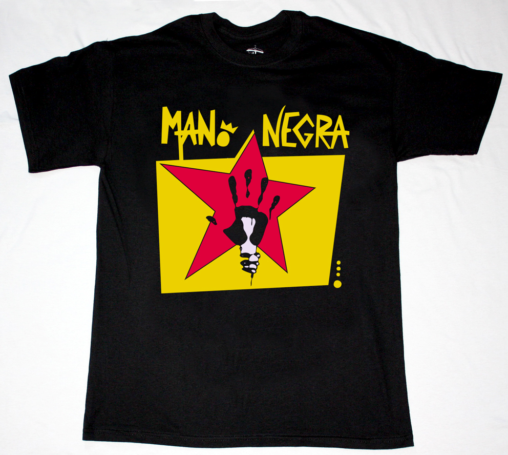 MANO NEGRA KING OF BONGO  NEW BLACK T-SHIRT