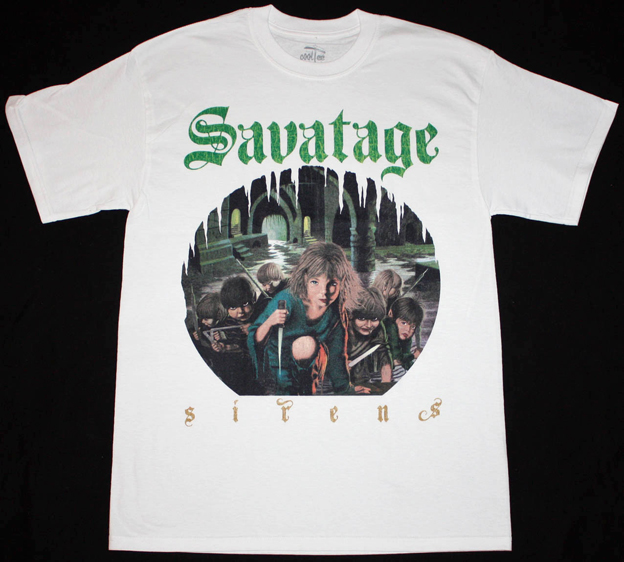 SAVATAGE SIRENS'83 NEW WHITE T-SHIRT
