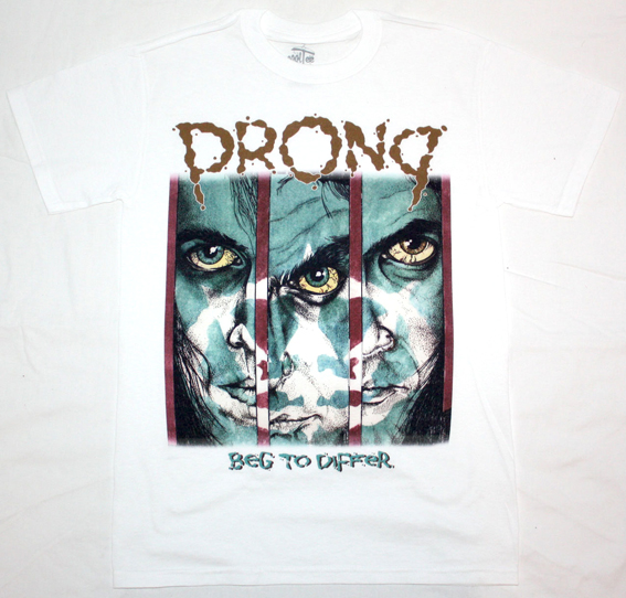 PRONG BEG TO DIFFER'90 NEW WHITE T-SHIRT