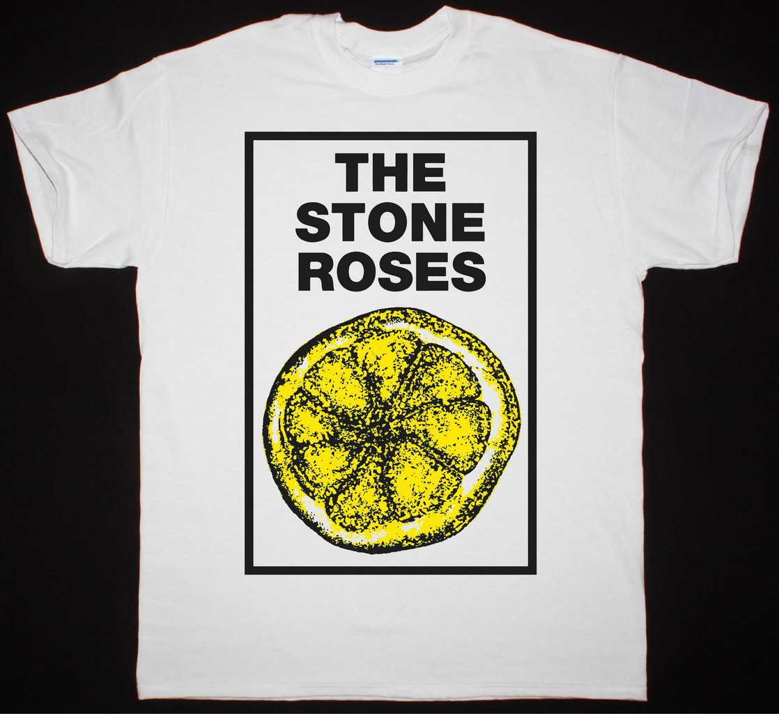 THE STONE ROSES LEMON NEW WHITE T-SHIRT