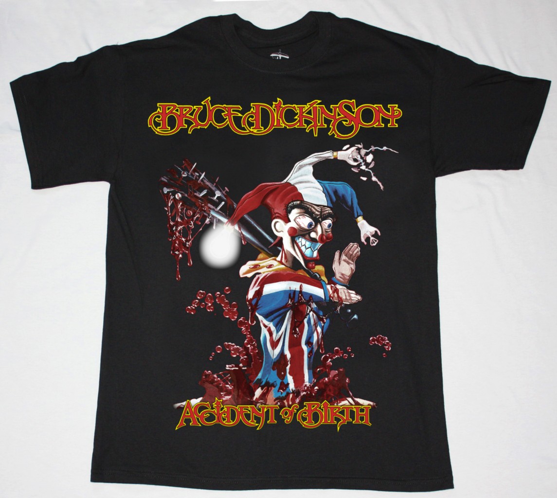 BRUCE DICKINSON ACCIDENT AT BIRTH NEW BLACK T-SHIRT