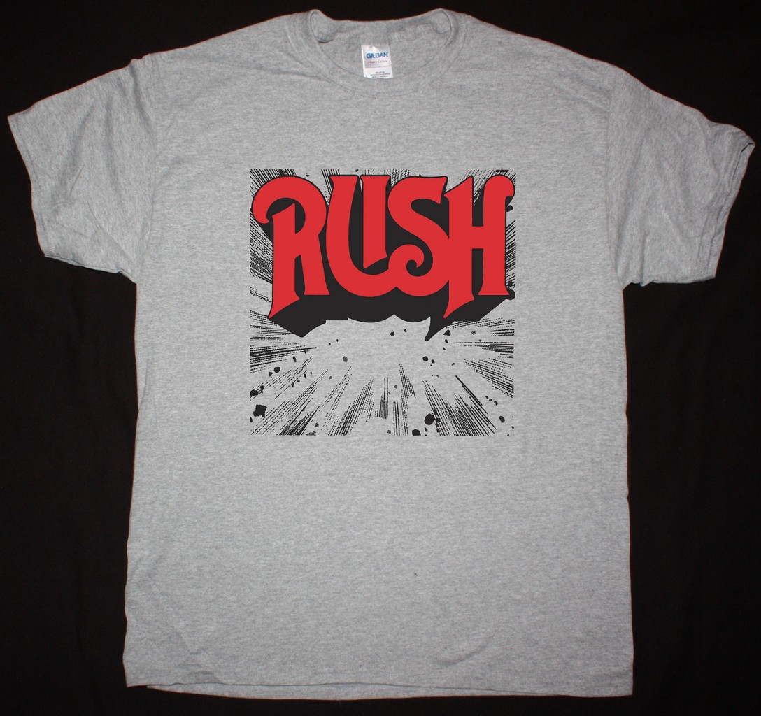 RUSH 1974 NEW SPORTS GREY T SHIRT