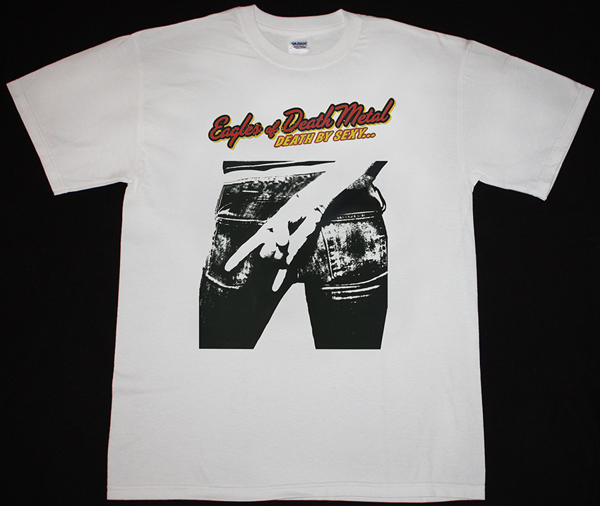 EAGLES OF DEATH METAL DEATH BY SEXY NEW WHITE T-SHIRT