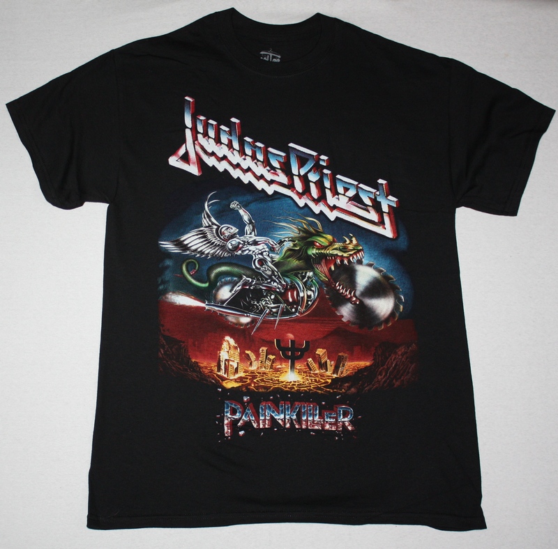 JUDAS PRIEST PAINKILLER 1990 NEW BLACK T-SHIRT
