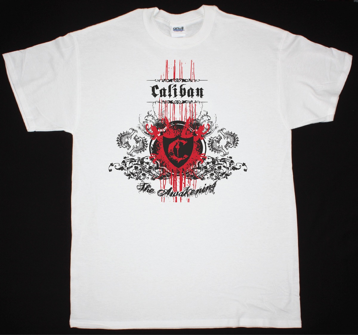 CALIBAN THE AWAKENING NEW WHITE T-SHIRT