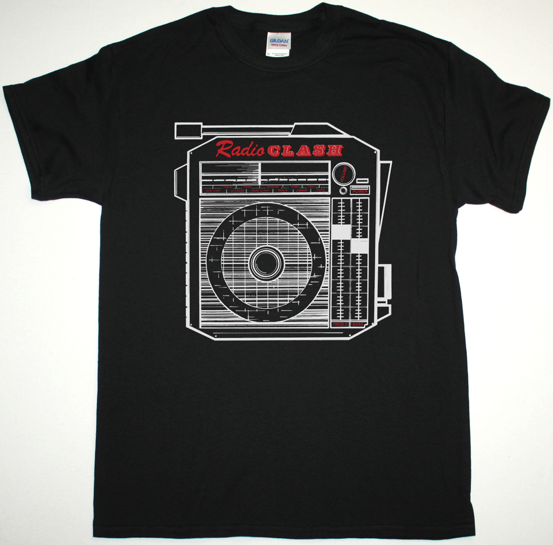 THE CLASH RADIO CLASH NEW BLACK T-SHIRT
