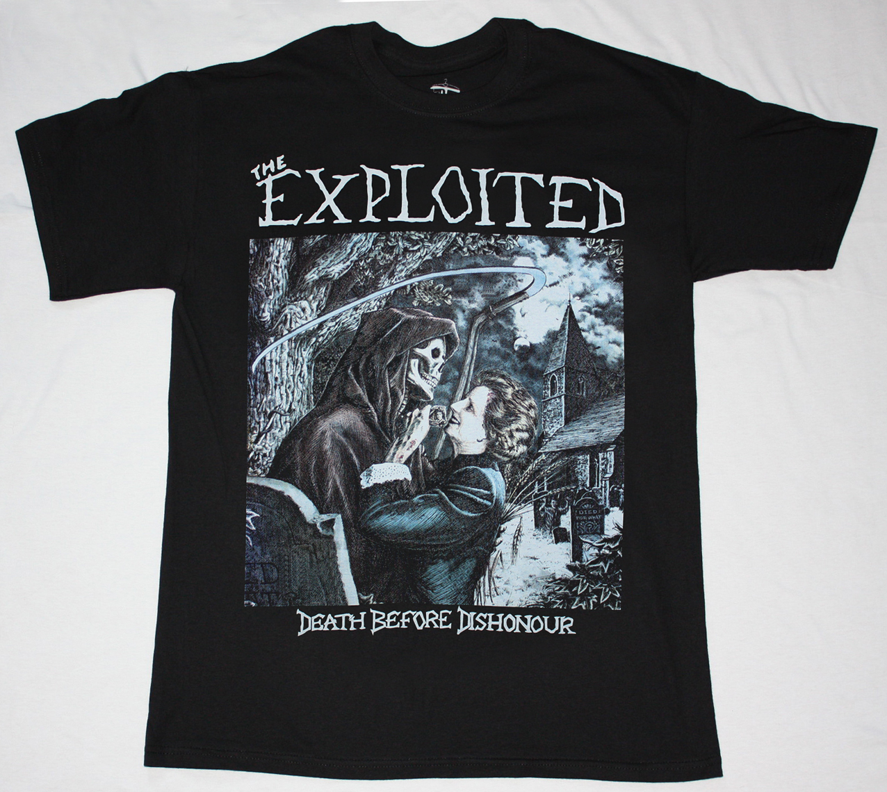 THE EXPLOITED DEATH BEFORE DISHONOUR'87 NEW BLACK T-SHIRT