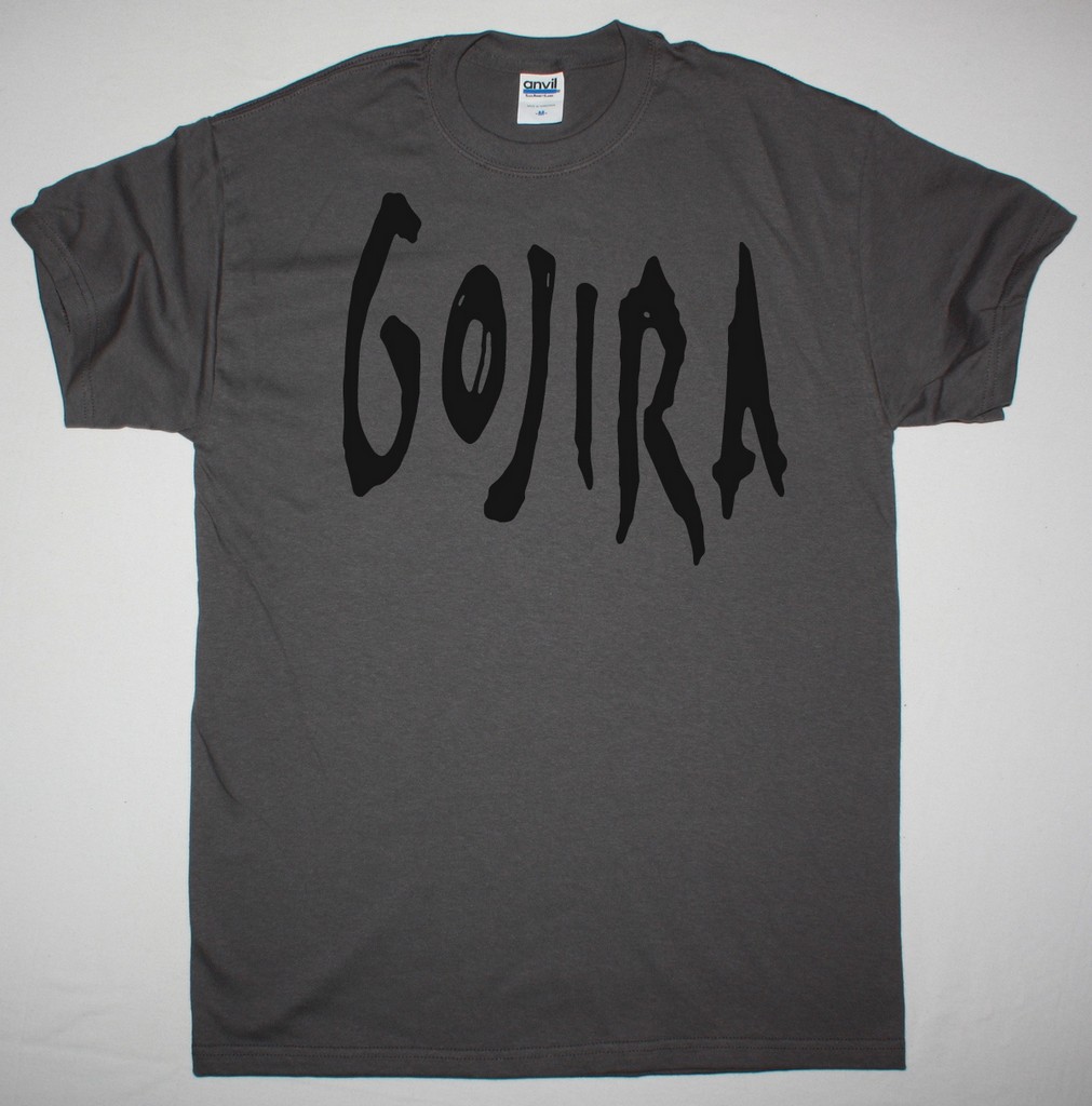 GOJIRA SCRATCHED LOGO NEW GREY CHRACOAL T SHIRT
