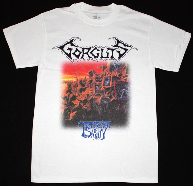 GORGUTS THE EROSION OF SANITY'93 NEW WHITE T-SHIRT