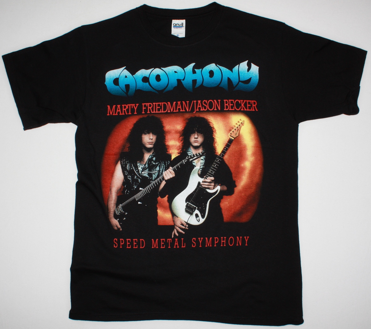 CACOPHONY SPEED METAL SYMPHONY MARTY FRIEDMAN JASON BECKER NEW BLACK T-SHIRT