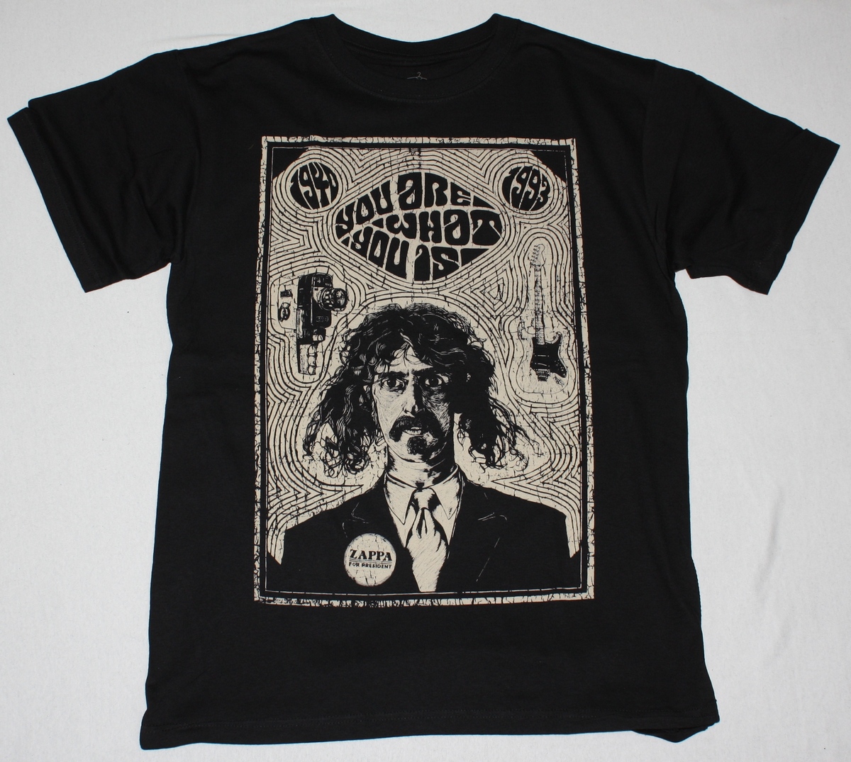 FRANK ZAPPA YOU ARE WHAT YOU IS NEW BLACK T-SHIRT