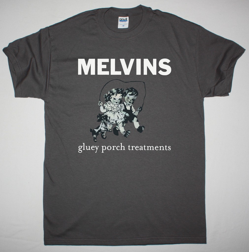 MELVINS GLUEY PORCH TREATMENTS NEW GREY CHARCOAL T-SHIRT