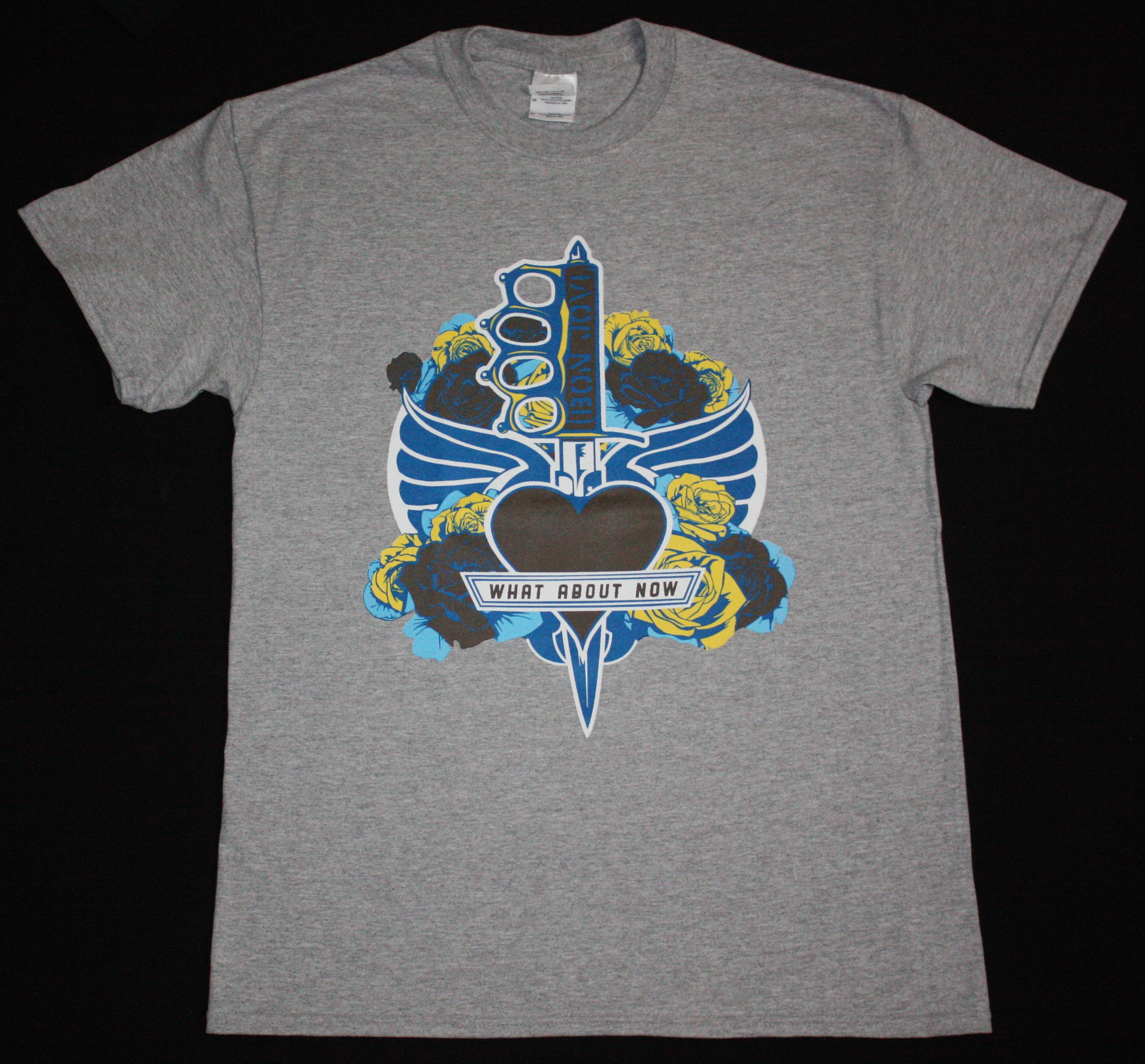 BON JOVI WHAT ABOUT NOW BECAUSE WE CAN 2013 TOUR EUROPE NEW SPORT GREY T-SHIRT