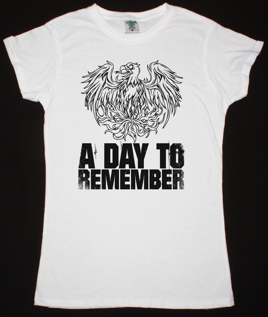 A DAY TO REMEMBER EAGLE NEW WHITE LADY T-SHIRT