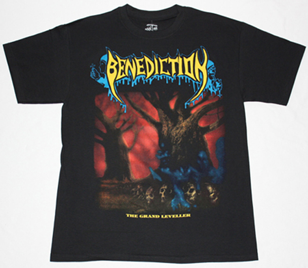 BENEDICTION THE GRAND LEVELLER'91 NEW BLACK T-SHIRT