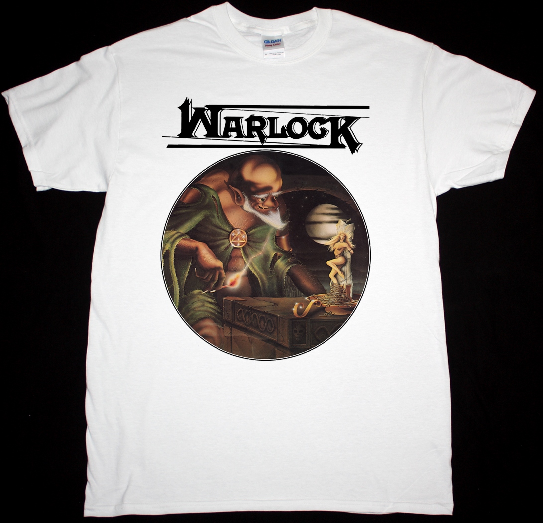 WARLOCK BURNING THE WITCHES 1984  NEW WHITE T-SHIRT