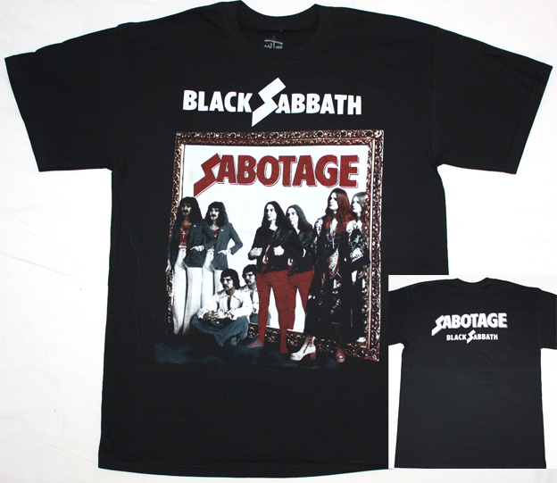 BLACK SABBATH SABOTAGE NEW BLACK T-SHIRT