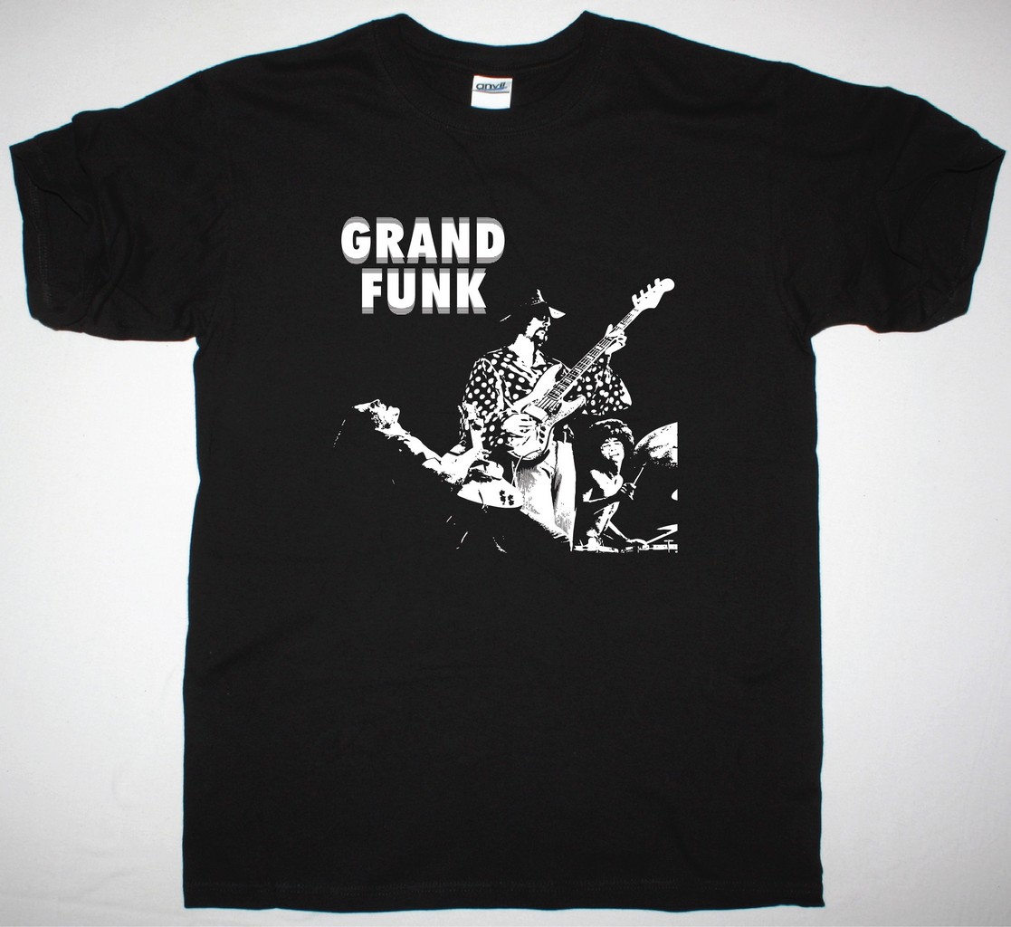 GRAND FUNK RAILROAD BAND NEW BLACK T-SHIRT