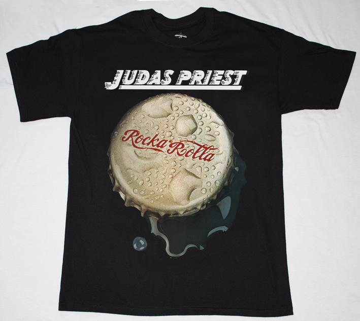 JUDAS PRIEST ROCKA ROLLA'74  NEW BLACK T-SHIRT