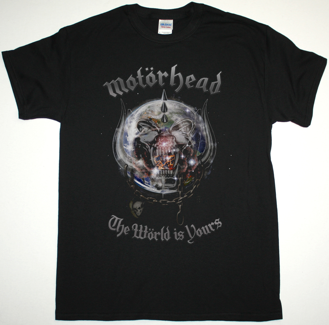MOTORHEAD THE WORLD IS YOURS NEW BLACK T SHIRT