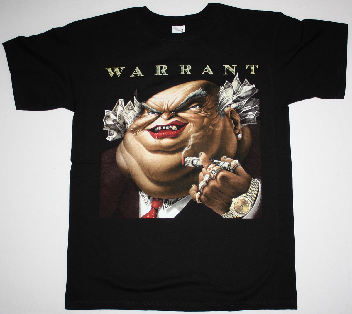 WARRANT DIRTY ROTTEN FILTHY STINKING RICH 89 NEW BLACK T-SHIRT