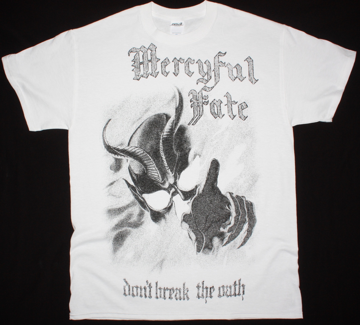 MERCYFUL FATE DON'T BREAK THE OATH'84  JUMBO PRINT NEW WHITE T-SHIRT