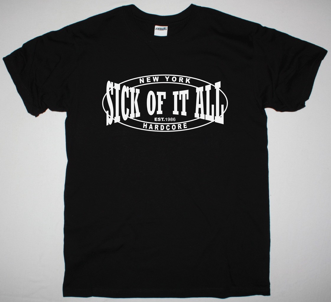 SICK OF IT ALL LOGO NEW BLACK T-SHIRT
