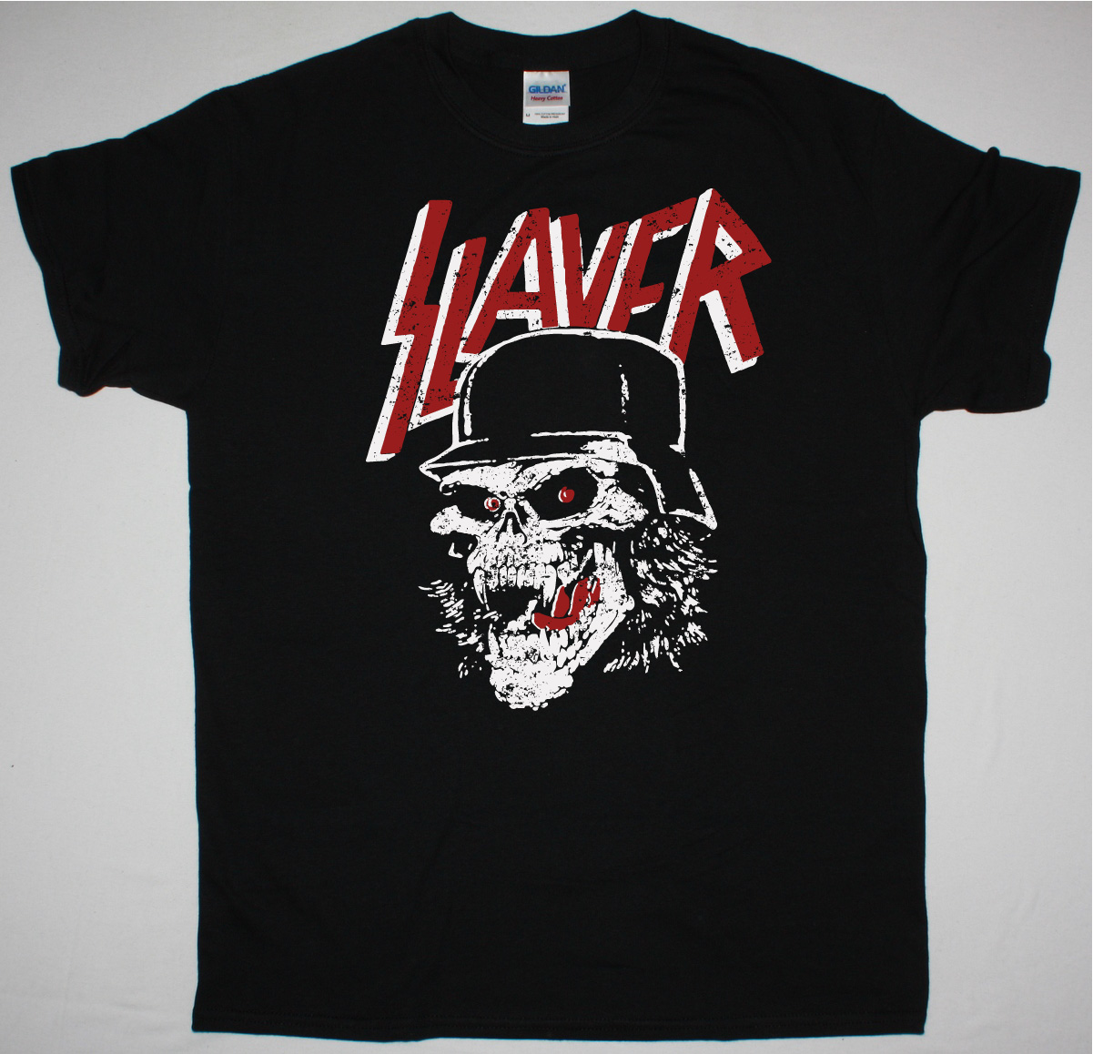 SLAYER SKULL HELMET NEW BLACK T SHIRT