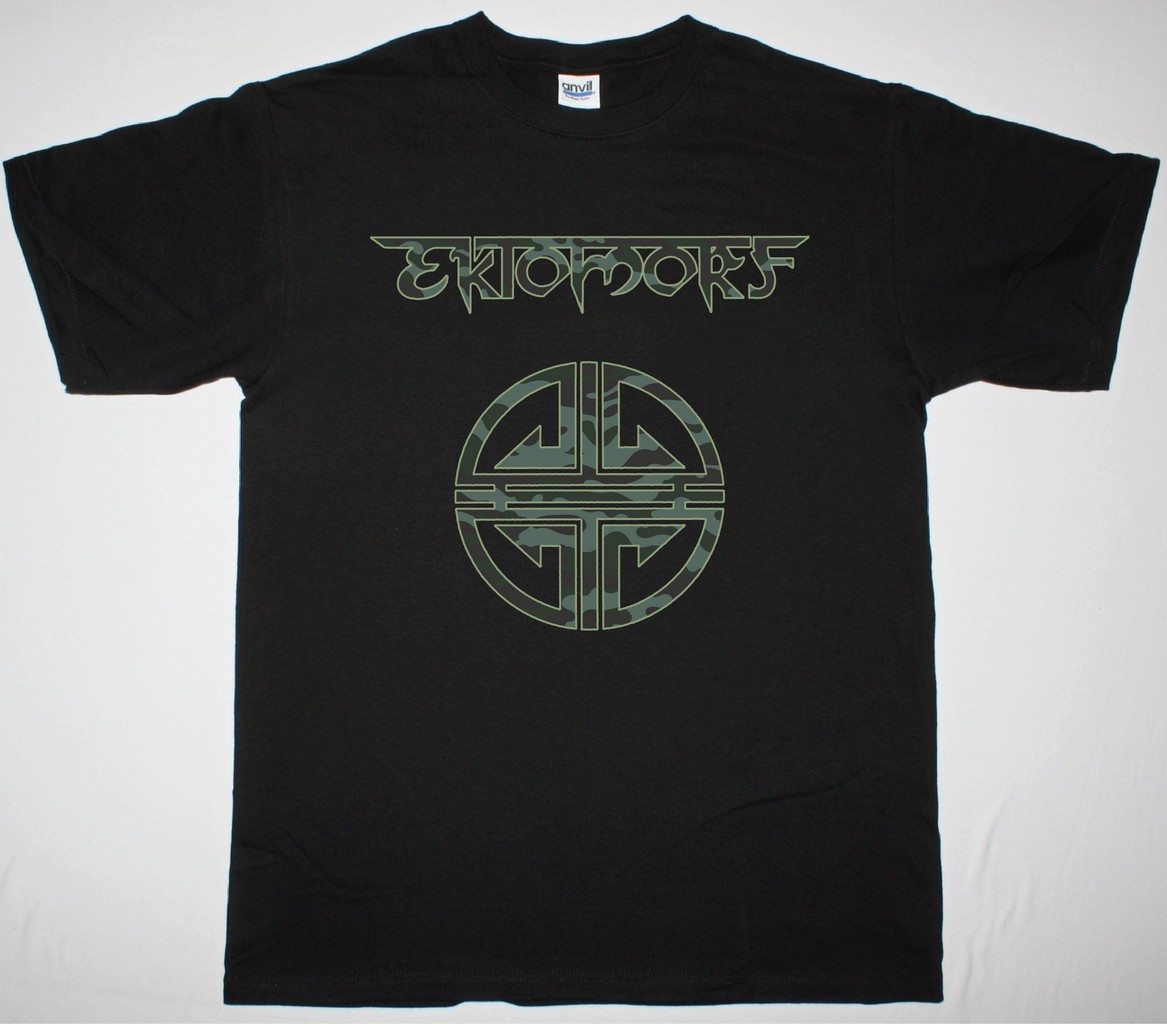EKTOMORF CAMO PATTERN LOGO NEW BLACK T-SHIRT