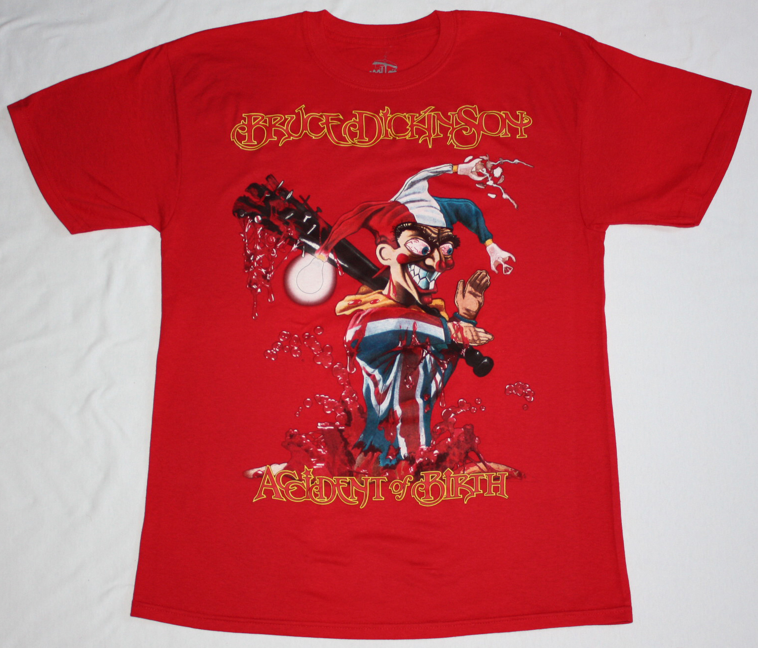 BRUCE DICKINSON  ACCIDENT AT BIRTH'97 NEW RED T-SHIRT