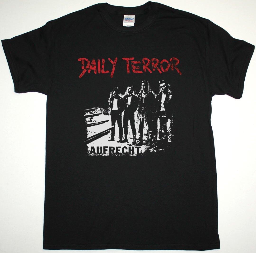 DAILY TERROR AUFRECHT NEW BLACK T SHIRT