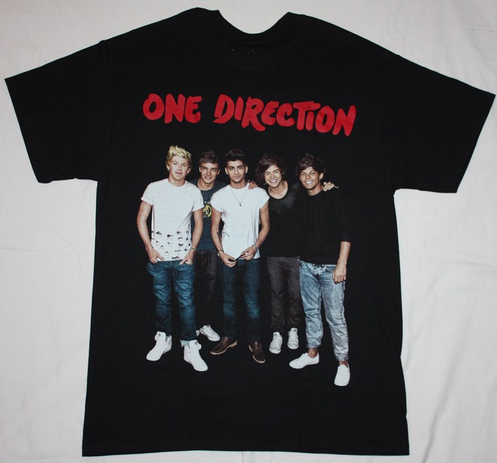 ONE DIRECTION BAND NEW BLACK T-SHIRT