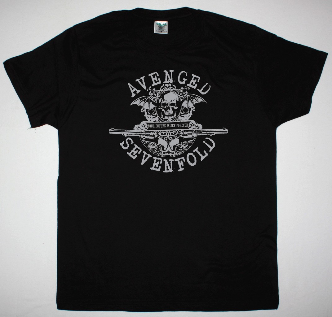AVENGED SEVENFOLD YOUR FUTURE IS SET FOREVER NEW BLACK T-SHIRT