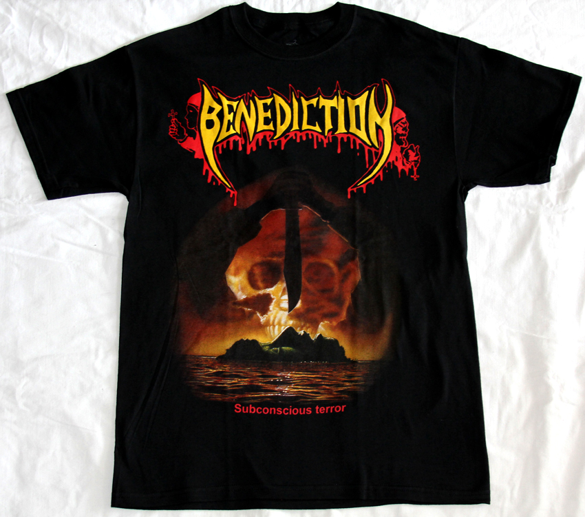 BENEDICTION SUBCONSCIOUS TERROR '90 NEW BLACK T-SHIRT