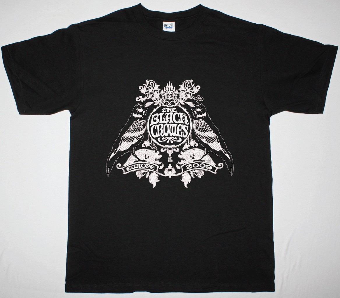 THE BLACK CROWES LIVE AT EUROPE NEW BLACK T-SHIRT