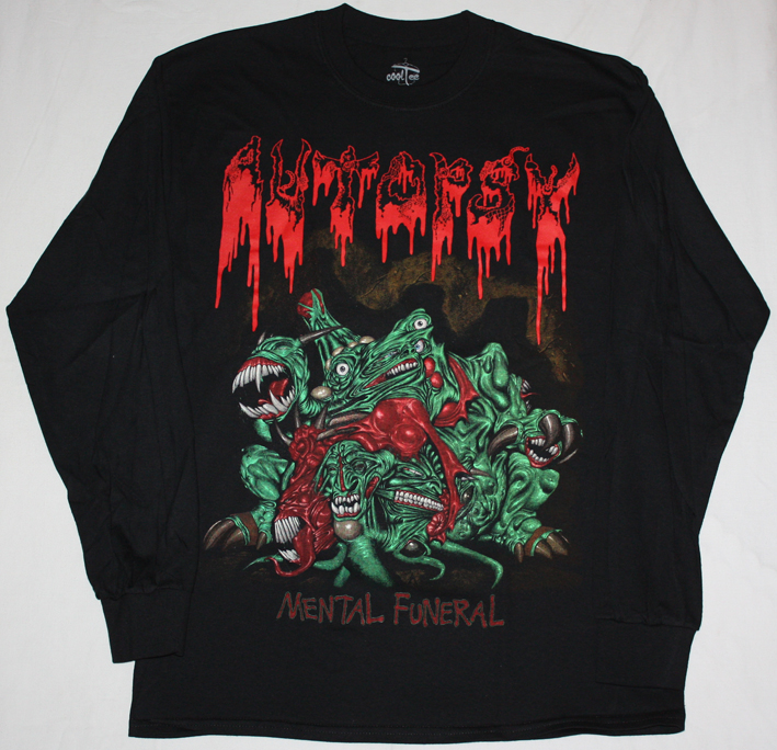 AUTOPSY MENTAL FUNERAL'91 NEW LONG SLEEVE BLACK T-SHIRT