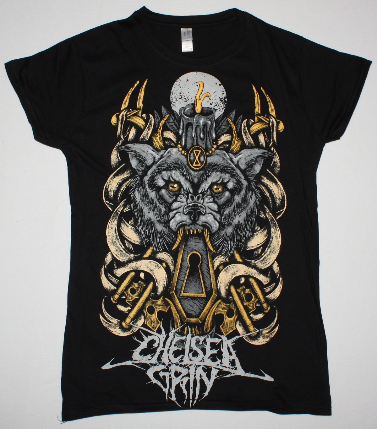 CHELSEA GRIN WOLFKEYS NEW BLACK LADY T-SHIRT