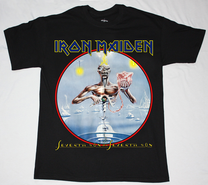 IRON MAIDEN SEVENTH SON OF THE SEVENTH SON'88 NEW BLACK T-SHIRT