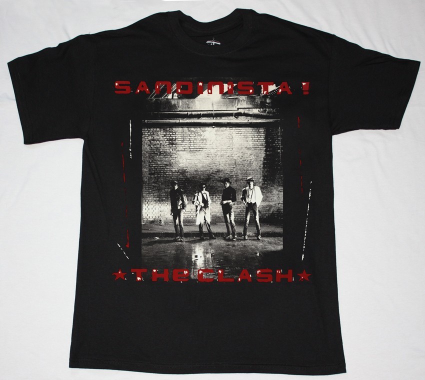 THE CLASH SANDINISTA! 80 NEW BLACK T-SHIRT