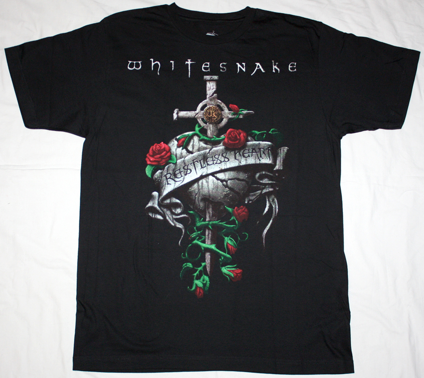 WHITESNAKE RESTLESS HEART '97 NEW BLACK T-SHIRT