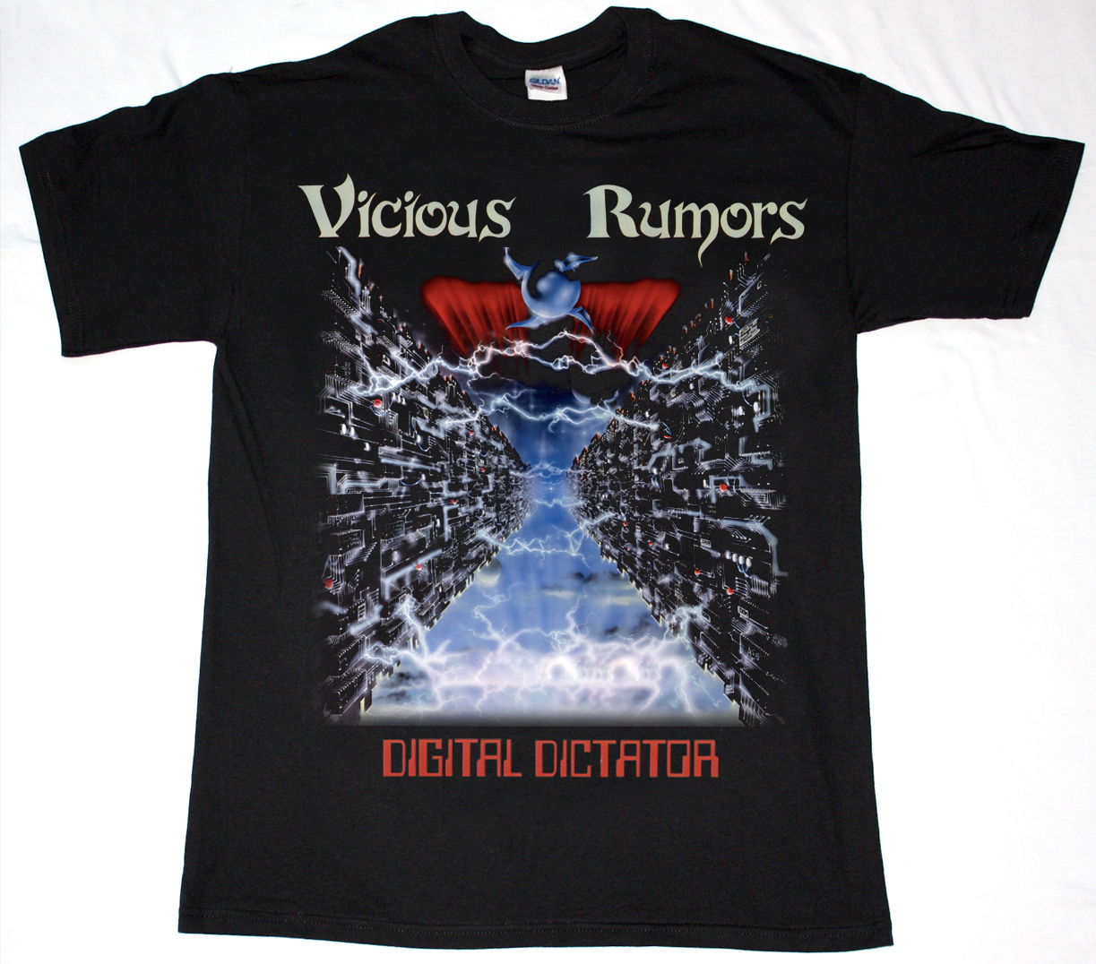 VICIOUS RUMORS DIGITAL DICTATOR NEW BLACK T-SHIRT